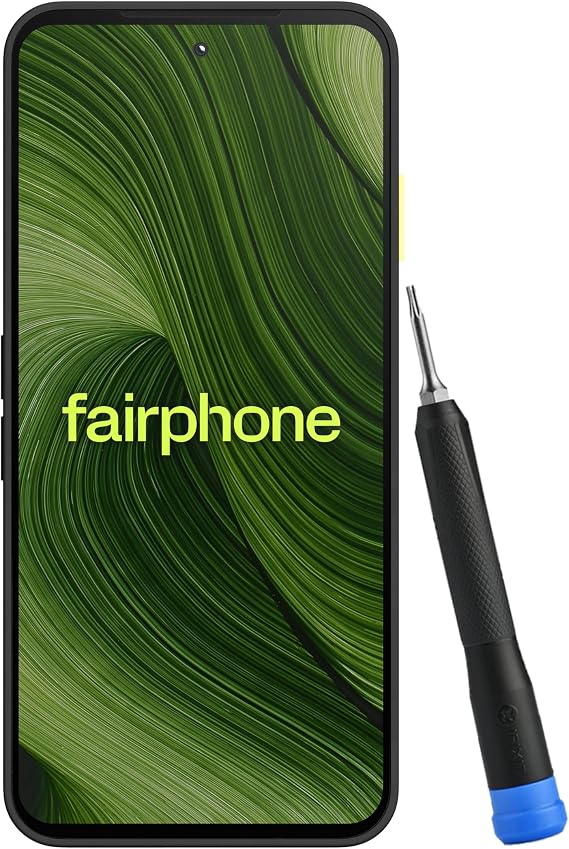 Fairphone Gen 6 (repairable sustainable and durable smartphone (6.31 inch display 50MP dual camera 8GB/256GB 4415mAh Android 15)) incl. iFixit screwdriver