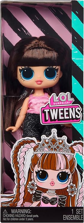 MGAE L.O.L. Surprise Tweens Billie Bebek, Pembe Bluz, Siyah Şort, 16.5 cm, Plastik