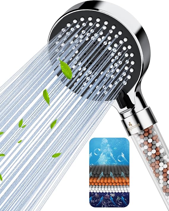 Magichome Filter Shower Head, 5 Spray Modes High Pressure Showerhead