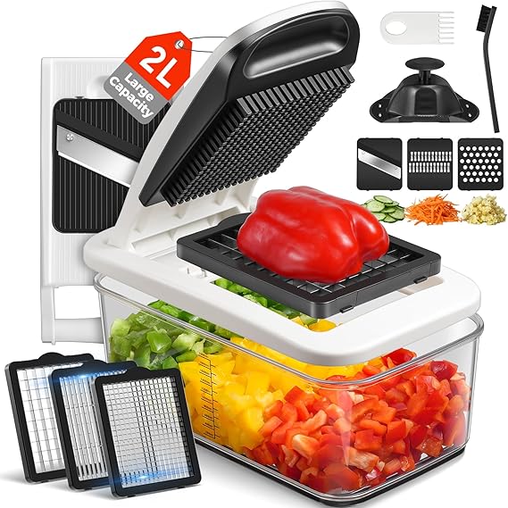 Sopito Vegetable Chopper, 6-in-1 Mandoline Vegetable Slicer for Food Prep