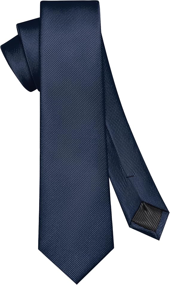 RBOCOTT Solid Color 2.4" Skinny Tie Mens Slim Necktie for Business and Wedding Party 6cm