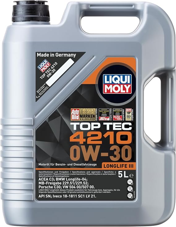 LIQUI MOLY | Top Tec 4210 0W-30 | 5L | Engine Oils | Synthetic Technology | SKU: 21605