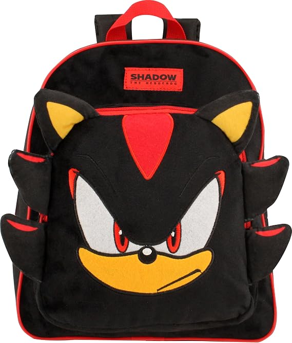 Sonic The Hedgehog Shadow バックパック 男の子と女の子向け 子供用 フラシ天 ブラック スクールバッグ ギフト 旅行用リュックサック