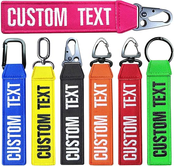 Personalized Keyring Tags, Custom Double Sided Embroidery Luggage Tags
