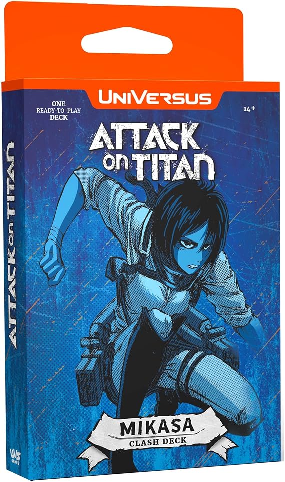 Universus Attack on Titan: Battle for Humanity - Clash Deck Mikasa - Ready to Play Character Deck, Deck-Building Collectible Card Game, AOT Licensed