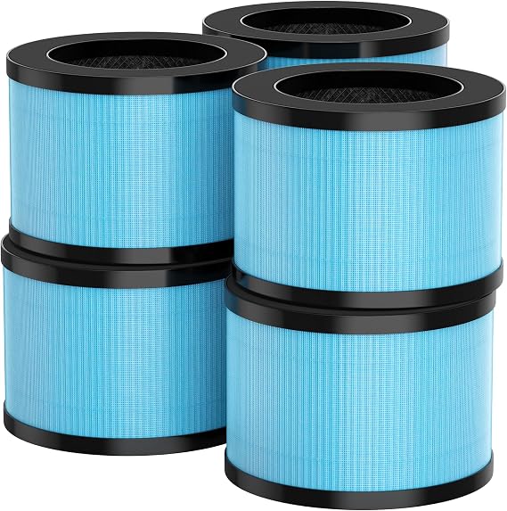 MK01 Replacement HEPA Filter for AROEVE MK01 & MK06 and Kloudi DH-JH01,POMORON MJ001H Air Purifier, Pack of 6