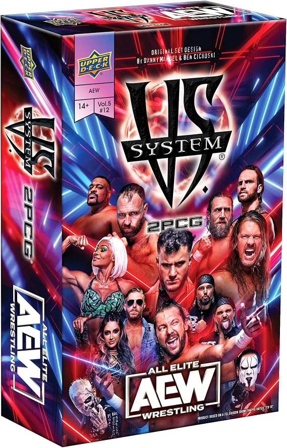 Upper Deck Vs. System 2PCG - AEW: 200-Card Giant-Sized Card Game for Teens & Adults (120+) - All Elite Wrestling Universe, Customizable Characters