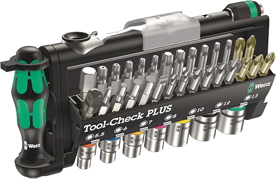 Wera 05056490001 Uç Çeşitleri, Tool-Check PLUS, Metrik (39 Adet) ,Tekli Paket