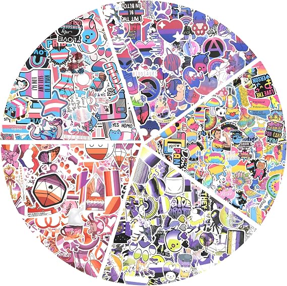 300PCS Pride Stickers Pride Accessories, LGBT Stickers Rainbow Sticker