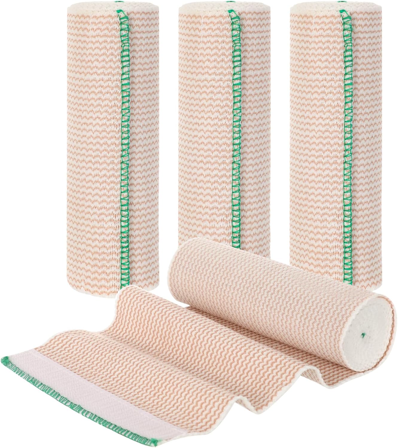 Premium Compression Bandages 15CM Self-Closing Elastic Bandage Wrap Reusable Wraps for Wrists Torso 4PCS