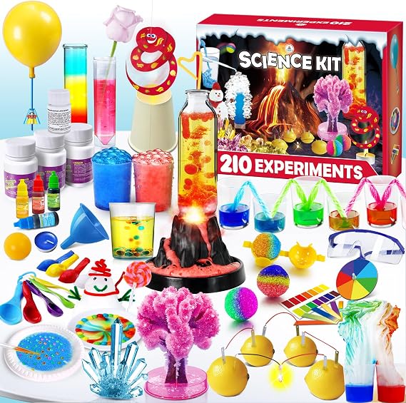 UNGLINGA 210 Experiments Science Kit for Kids Chemistry Set