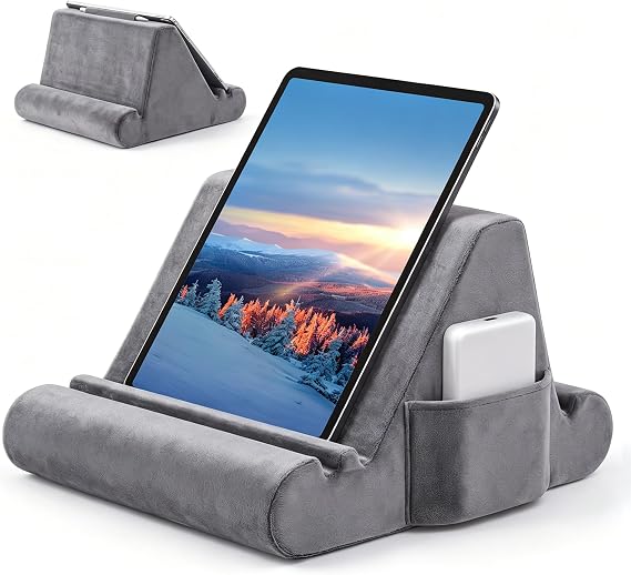 Soft Tablet Pillow Stand for Lap/Bed, Fits 4-13" Devices