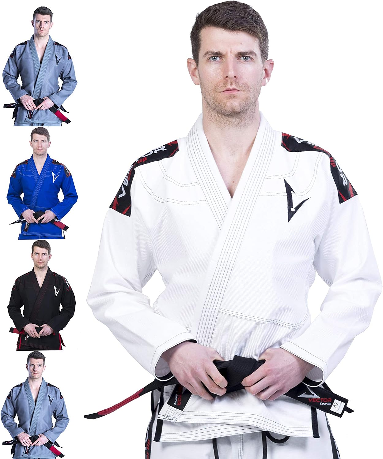 Vector Brazilian Jiu Jitsu (BJJ) Gi Kimono Pre-Shrunk Light Weight Pearl Weave 100% Cotton Attila Range With Free White Belt
