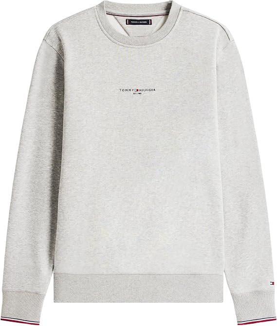 Tommy Hilfiger Men's Tommy Logo Tipped Crewneck Mw0mw33639 Pullover Sweatshirt (pack of 1)