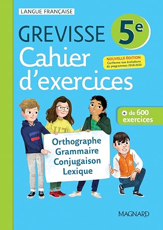 Cahier d'exercices Grevisse 5e