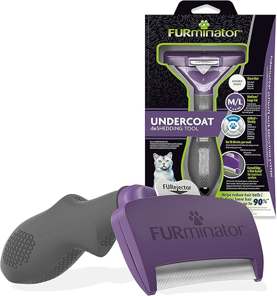 FURminator Undercoat deShedding Tool for Medium/Large Short Hair Cats Over 4.5 kg