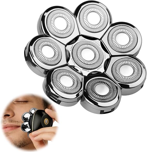 1PC Shaver Heads 8D Floating Electric Shaver Replacement Heads for Bald Men