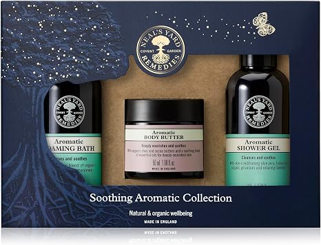 Neal's Yard Remedies Soothing Aromatic Gift Set, Set of 3 | With Bath Soak, Body Butter & Shower Gel, Cruelty-Free
