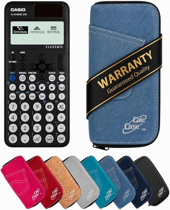 Casio FX-810DE CW School Calculator + Protective Case + Extended - Scientific Calculator - Basic Set