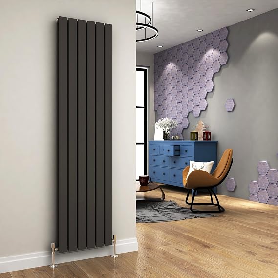 ELEGANT 1800 x 456mm Anthracite Vertical Panel Double Designer Radiator