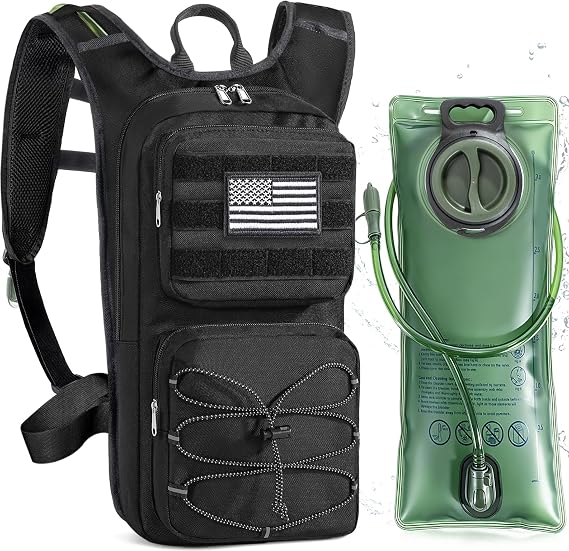 Hydration Backpack Tactical with 3L Water Bladder for Men Women