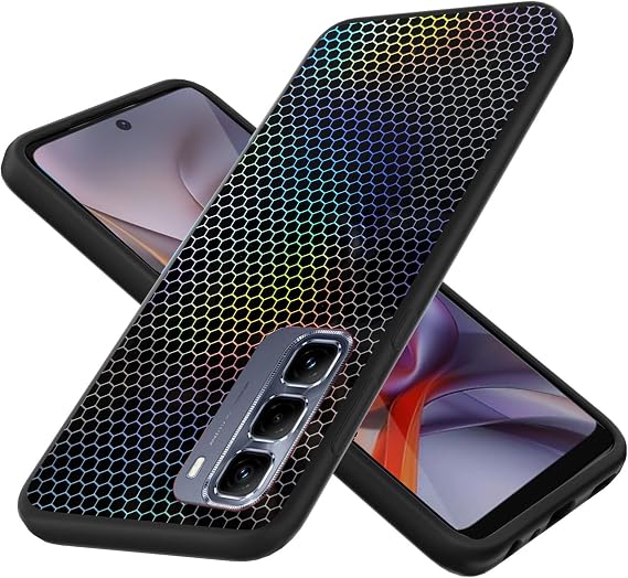 jioeuinly Case Compatible for Infinix Hot 50 Pro+ Plus 4G Phone Phone Case Thin Cover TPU Soft Silicone + 3D Back Reflection Frosted Anti-Fingerprints Black