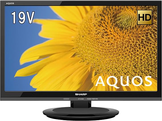Sharp 2T-C19ADB 2T-C19ADB LCD TV HDD, Compatible with External HDD Backprogram Recording, Black, 19V Type