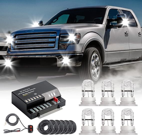 Hideaway Emergency Strobe Lights Kit 6 HID Bulbs White Clear 6PCS