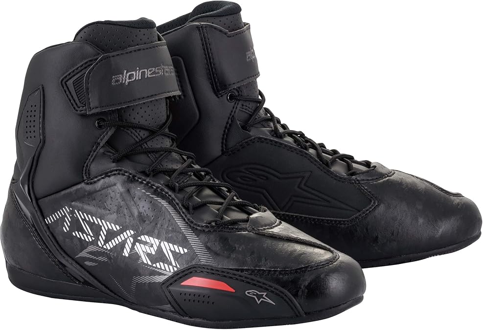 Alpinestars Faster-3 Shoes Black/Gun Metal Men's Motorcycle Clothing