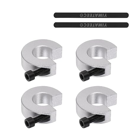 SBR12 Linear Rail Stop Collars, 4pcs SBR12 Linear Rail Limit Fixing Rings Anti-Collision Block Stopper Aluminum Alloy Shaft Limit Fixing Rings CNC Parts Tool for 12mm Motion Shaft Guide (4 Pack)