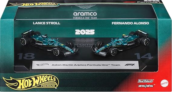 Hot Wheels プレミアム アストンマーティン アラムコ フォーミュラワン チーム 2個パック