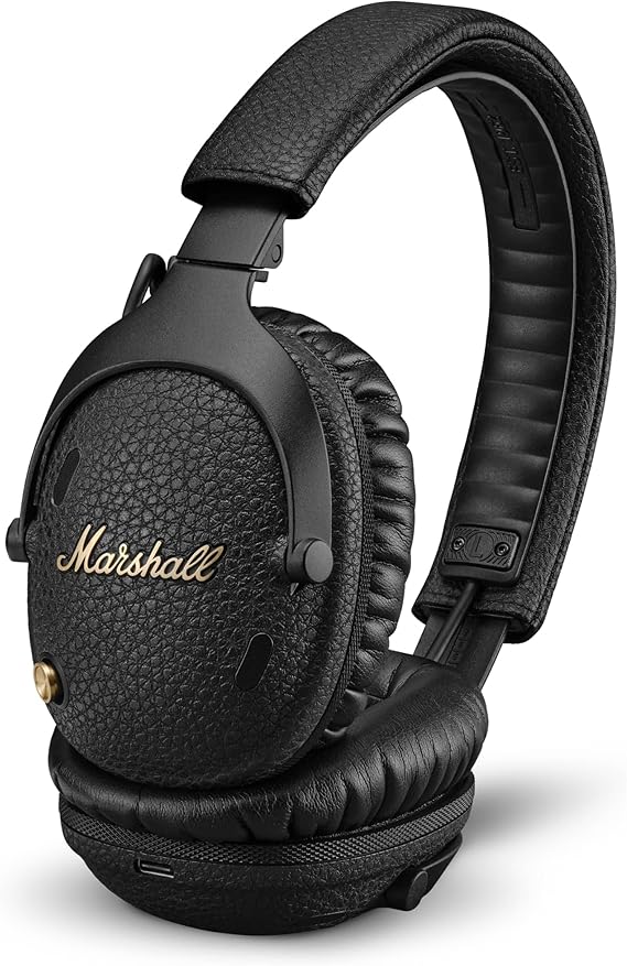 Marshall Monitor III ANC Aktif Gürültü Azaltma Bluetooth Kulaklık, 70 Saat Çalma Süresi - Siyah