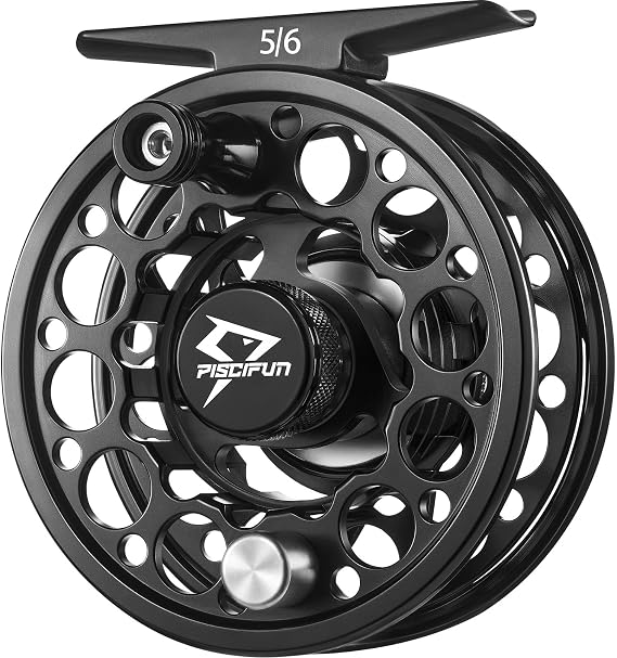 Piscifun Sword Fly Fishing Reel with CNC Machined Aluminum Alloy Housing, 3/4, 5/6, 7/8, 9/10 Weights (Black, Gunmetal, Pink, Space Gray)