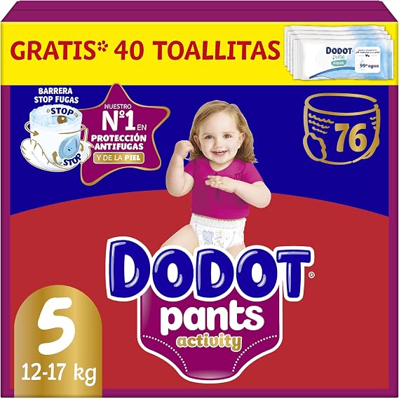Dodot Diaper-Baby Brief Activity Size 5 (11-17 kg), 76 Diapers