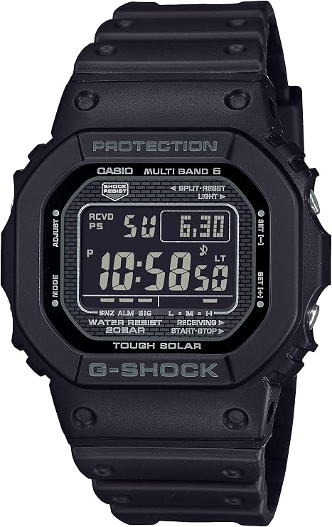 Casio GW-5000HS-1JF Wristwatch, Radio-controlled Solar, Biomass Plastic, Men's Black