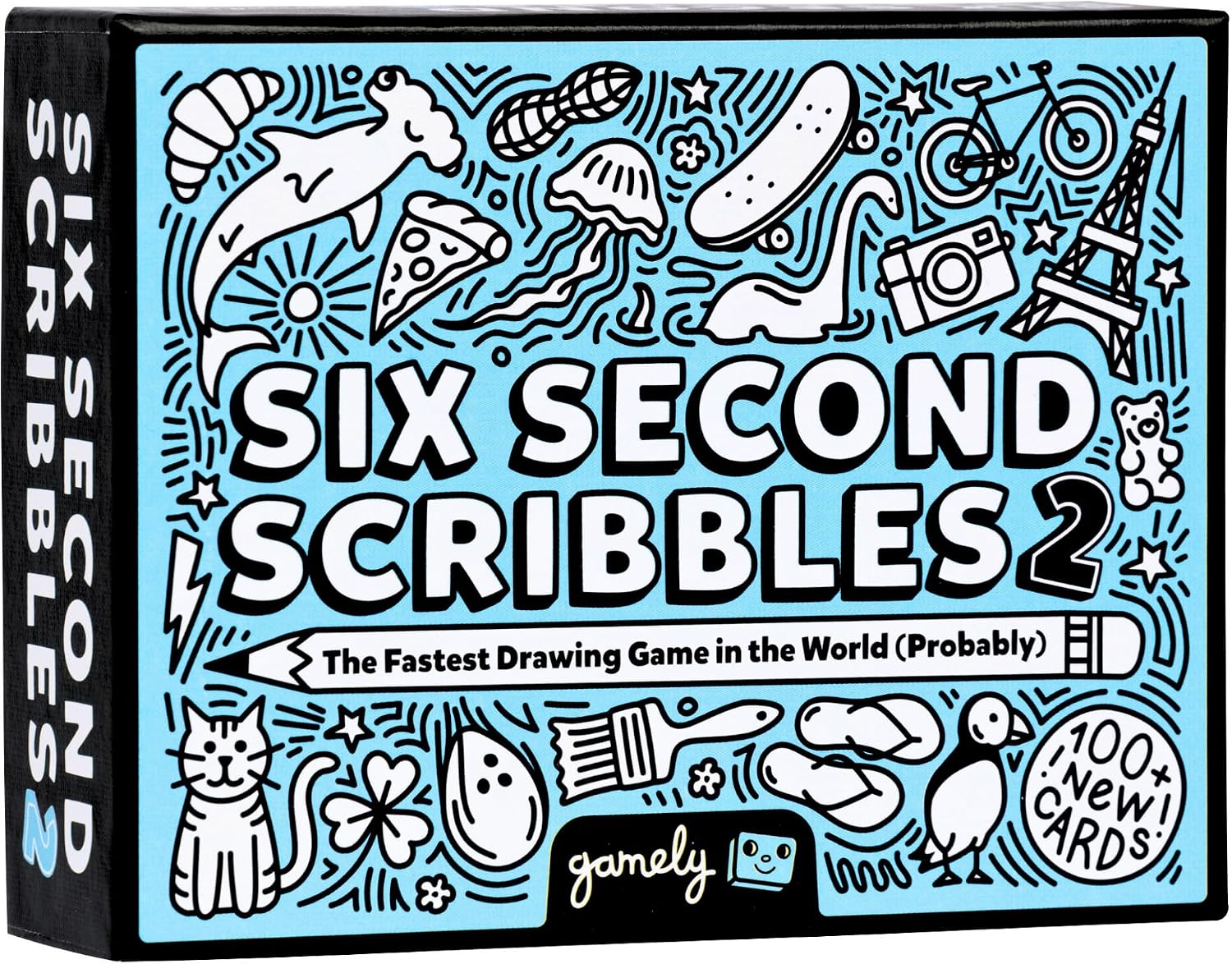Six Second Scribbles 2: The frantically fast and fantastically fun drawing game with 100+ all new cards | A family friendly party game for children, teens and adults