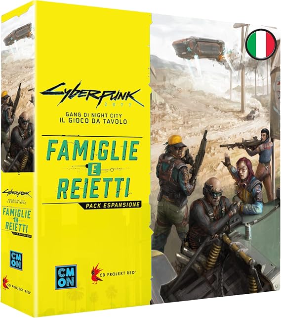 Asmodee - Cyberpunk 2077: Night City Gang, Families and Outcasts - Board Game Expansion, 14+ Years, 1-4 Players, 90-120 Min., Italian Edition