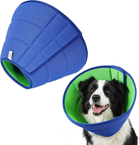 Soft Dog Cone Collar for Dogs After Surgery, Adjustable Neck Recovery Collar for Dogs and Cats Breathable Buster Collars for Dog, Protective Head Cone Pet Cat Cones to Stop Licking (M)