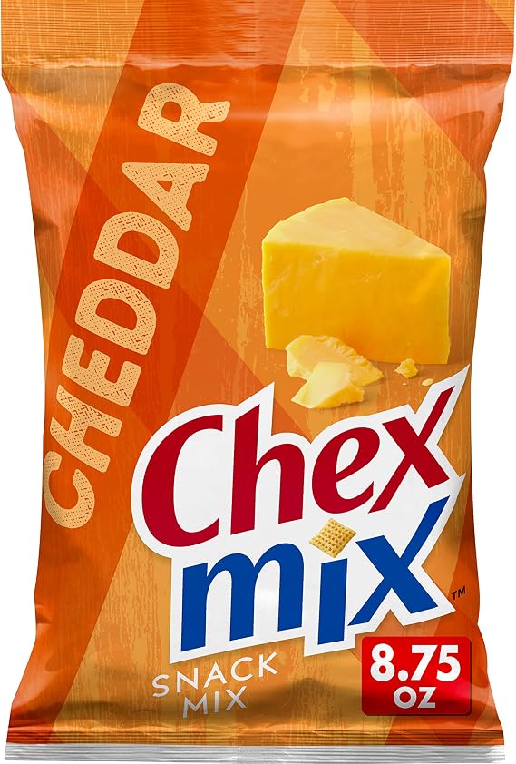 Chex Mix Cheddar Snack Mix Large 248g (8.75oz) Bag American Snack