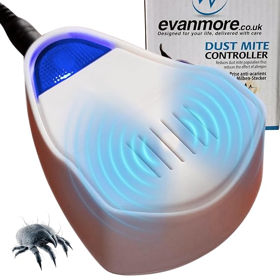 Dust Mite Controller Ultrasonic Repeller Repellent Plug in Dustmite Killer Control 100% Safe Non Toxic Chemical Free (1)