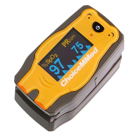 Paediatric Finger Pulse OLED Oximeter Pulse Rate Monitor - (Includes Batteries, Sleeve & Carry Case)