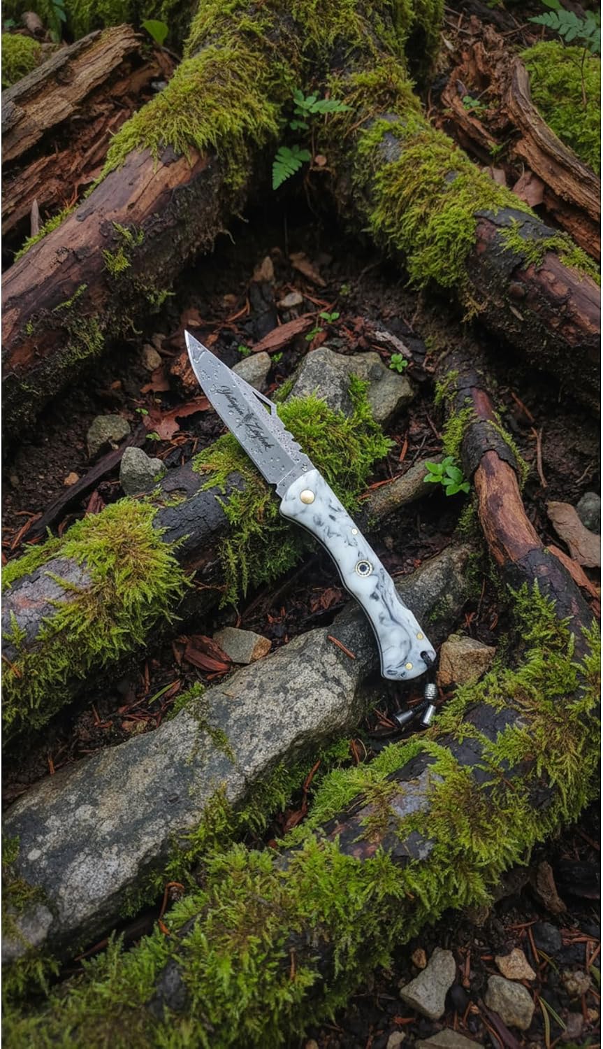 Özel Üretim Epoksi Saplı Cep & Kamp Çakısı - 20cm Toplam Boy, 9cm Namlu SK9540
