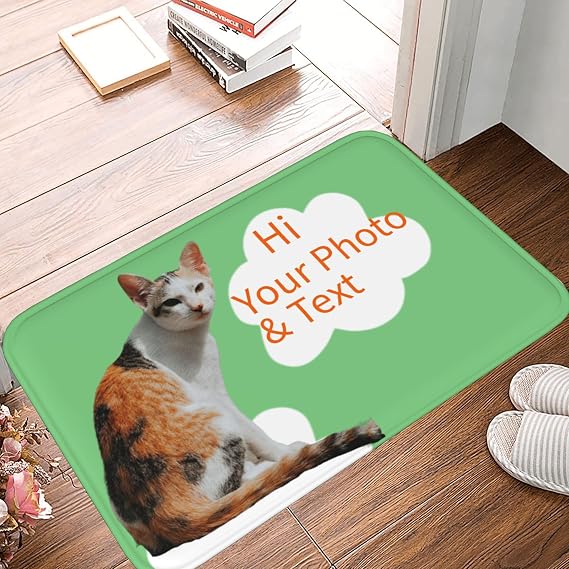 Custom Door Mat, Housewarming Gifts for New Home, Personalized Welcome Mat, Customized Doormat Outside for Front Door (19.7"x31.5")