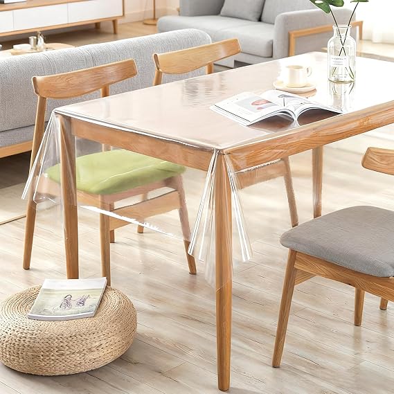 1 Piece 100 x 180 cm Transparent PVC Table Cloth Protector
