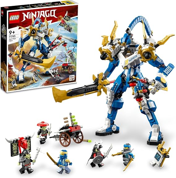 LEGO 71785 NINJAGO Jay Titanium Mech, Toy, Present, Birthday, Blocks, Christmas, Boys, Girls, Children, 9, 10, 11 Years, Elementary School Students, Battle, Robot