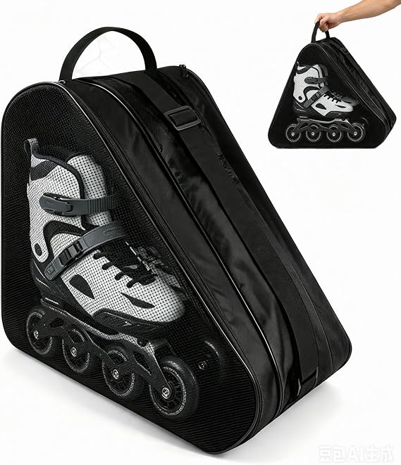 Breathable Skate Storage Shoulder Tote for Ice Skates and Roller Blades