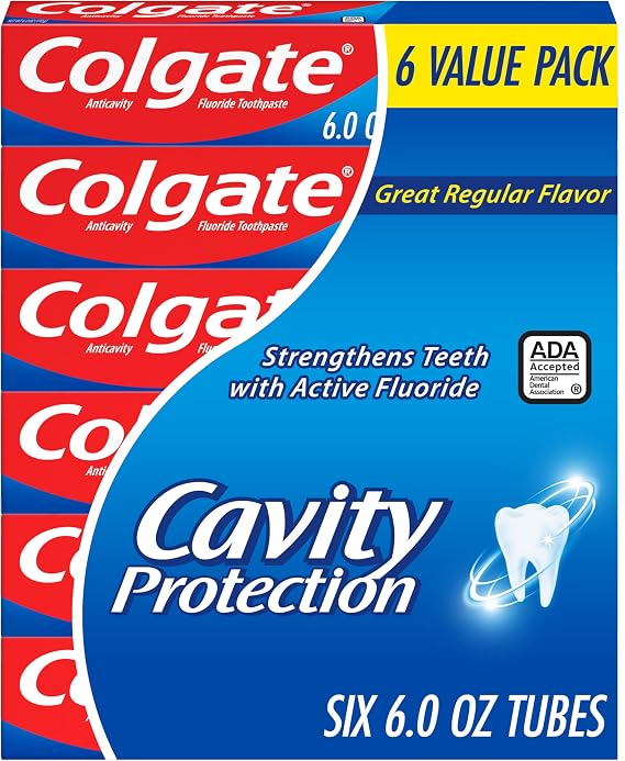 Colgate Cavity Protection Toothpaste with Fluoride - 6 ounce (6 Pack)