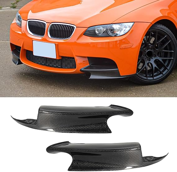 本物のカーボンファイバーフロントバンパースプリッター Bmw M3 E90 E92 E93 2006-2013用