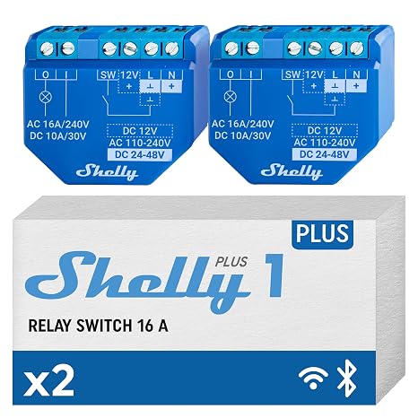 Shelly Plus 1 WLAN Switch 2 Pack