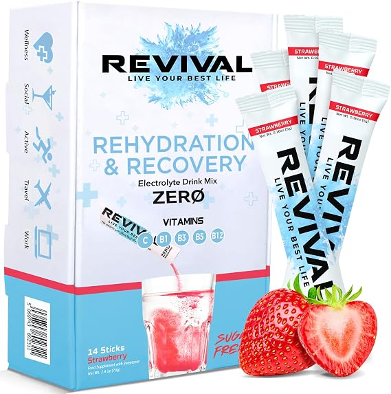 Revival Zero Rapid Rehydration Electrolytes Powder | Sugar Free Hydration
